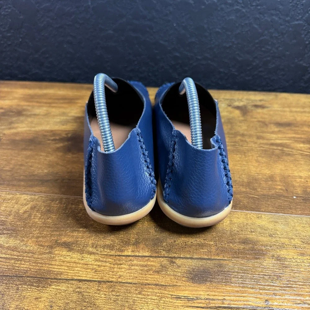Venus Celia Comfort Blue Pebbled Leather Slip On Loafers Womens Size 11 EU 42